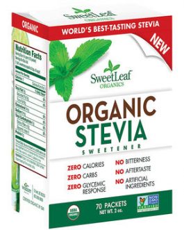 SweetLeaf Organic Stevia Sweetener Packets (1×70 Ct)