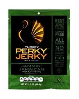 Perky Jerky Jamaican Style Turkey Jerky Clip Strip (8X2.2 OZ)