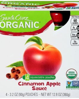 Santa Cruz Organic Apple Sauce Cinnamon (6X4 Ct)