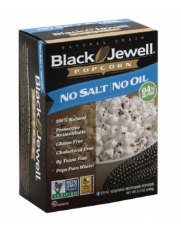 Black Jewell Microwave Popcorn No Salt No Oil (6×8.7 OZ)