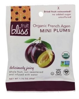 Fruit Bliss Organic Mini French Agen Dried Plums (12×1.76 OZ)