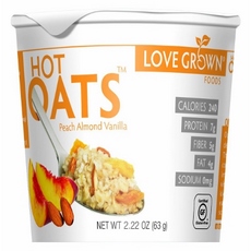 Love Grown Hot Peach Almond Vanilla Oats (8×2.22Oz)