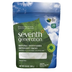 Seventh Generation Natural Dishwasher Detergent Pacs, Free & Clear (12×20 CT)