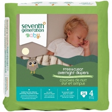 Seventh Generation Baby Overnight Diapers Stage 4 (4×24 CT)