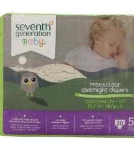 Seventh Generation 7 Gen Diapers Overnite S5 2000 ct (4×20 CT)