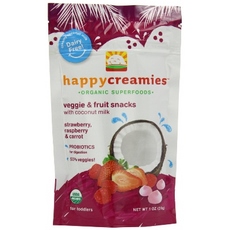 Happy Creamies Organic VeggieFruit Snacks With Coconut Milk (8x1Oz)