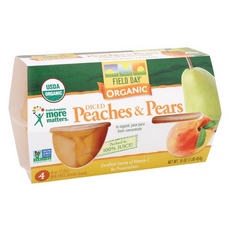 Field Day Organic Diced Peaches & Pearscups (6x4PK )