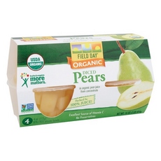 Field Day Organic Diced Pear Cups (6x4PK )