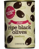 Natural Value Pitted Medium Black Olives (12x6Oz)