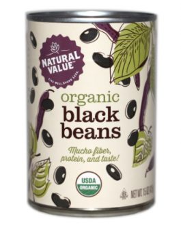 Natural Value Organic Black Beans (12x15Oz)