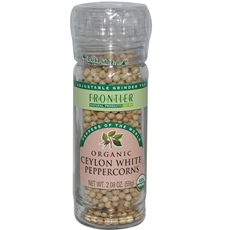 Frontier Organic Ceylon White Peppercorns (6×2.08Oz)