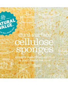 Natural Value Dual Surface Cellulose Sponge (24×4 CT)