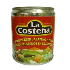 La Costena Green Pickled Sliced Jalapeno Peppers  (24x7Oz)