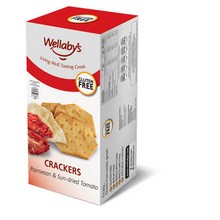 Wellaby’s Parmesan & Sun-Dried Tomato Crackers (6×3.9 Oz)