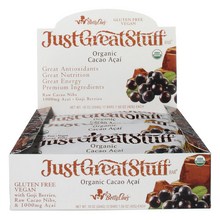 Betty Lou’s Just Great Stuff Cacao Acai bar (12×1.5 Oz)