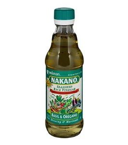 Nakano Seasoned Rice Wine Vinegar Basil Oregano (6×12 Oz)